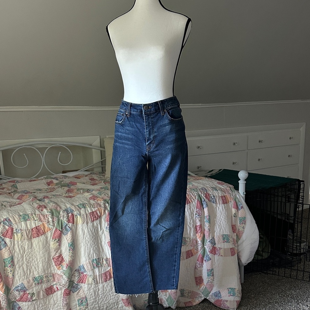 Francesca's Collections Dark Blue Straight Leg Jeans